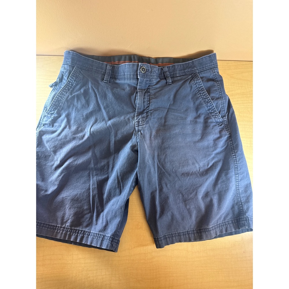 Copper & Oak Mens Navy Blue Chino Shorts Size 36 Flat Front Cotton Blend‎ Casual